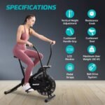 beatXP Vortex Energize 1M Air Bike Exercise Cycle for Home | Gym Cycle for Workout with Adjustable Cushioned Seat | Moving Handles | Full Body Workout - Image 4