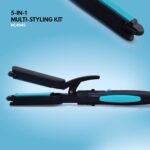 Havells HC4045 5 in 1 Hair Styler - Straightener, 19mm Curler, Crimper, Conical Curler & Volume Brush for Multiple Styles (Turquoise) - Image 3