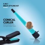 Havells HC4045 5 in 1 Hair Styler - Straightener, 19mm Curler, Crimper, Conical Curler & Volume Brush for Multiple Styles (Turquoise) - Image 2