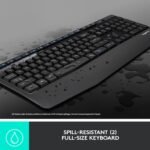 Logitech MK345 Wireless Keyboard and Mouse Set Full-Sized Keyboard with Palm Rest and Comfortable Right-Handed Mouse, 2.4 GHz Wireless USB Receiver, Compatible with PC, Laptop - Image 3
