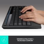 Logitech MK345 Wireless Keyboard and Mouse Set Full-Sized Keyboard with Palm Rest and Comfortable Right-Handed Mouse, 2.4 GHz Wireless USB Receiver, Compatible with PC, Laptop - Image 4