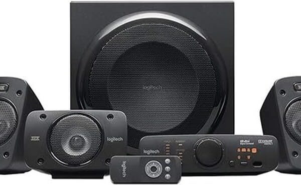 Logitech Z906 5.1 Surround Sound Speakers, THX, Dolby & DTS, With Remote 1000 W Home Theatre