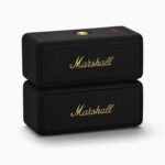 Marshall Emberton II Compact Portable Bluetooth Speaker with 30+ hours of Playtime, (360° sound), Dust & Waterproof (IP67) – Black & Brass. - Image 4