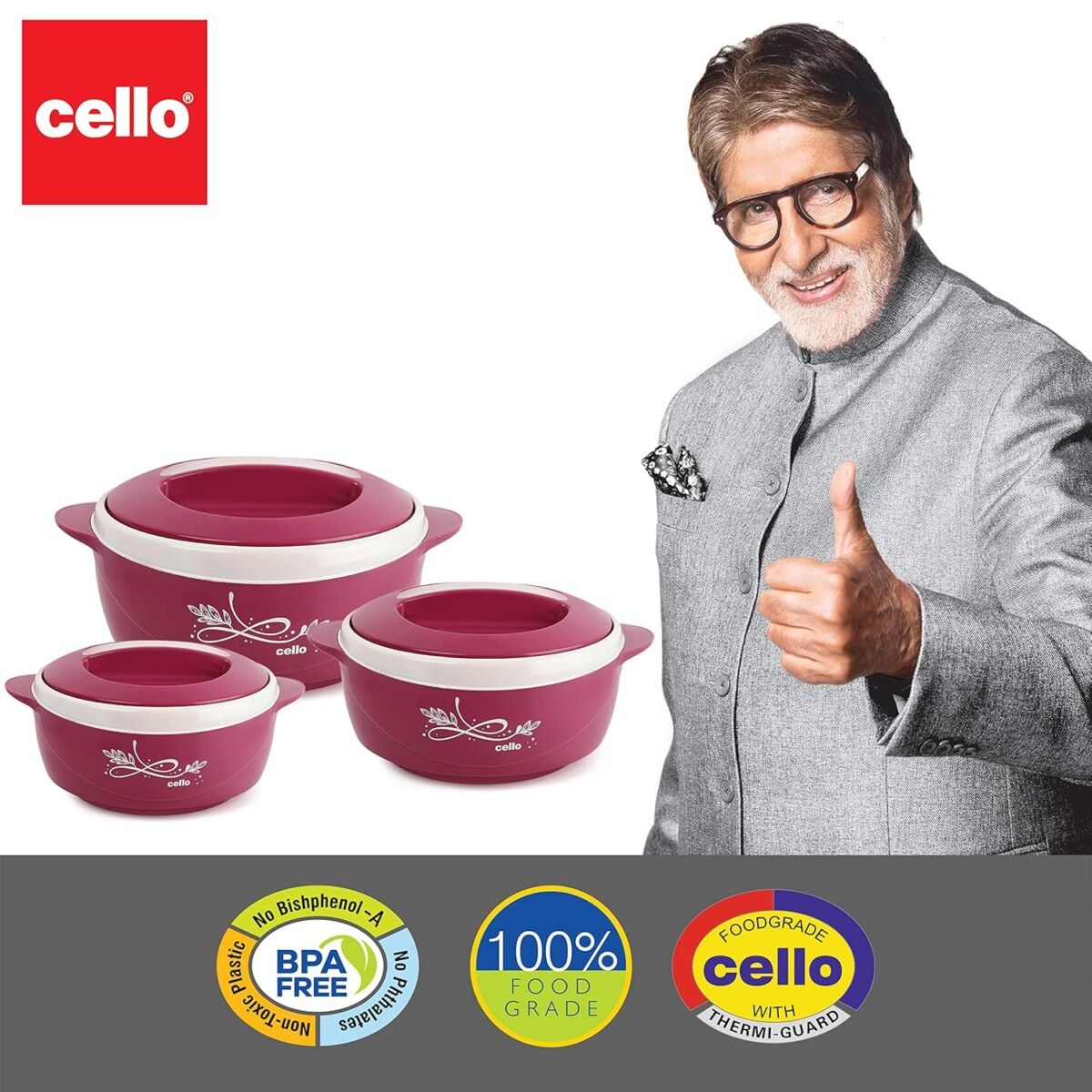 cello Ripple Inner Stainless Steel Hot Pot | Firm Twist Lock & Handles ...