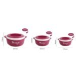 cello Ripple Inner Stainless Steel Hot Pot | Firm Twist Lock & Handles |Set of 3,Thermoware Casserole Set - Image 2