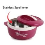 cello Ripple Inner Stainless Steel Hot Pot | Firm Twist Lock & Handles |Set of 3,Thermoware Casserole Set - Image 4