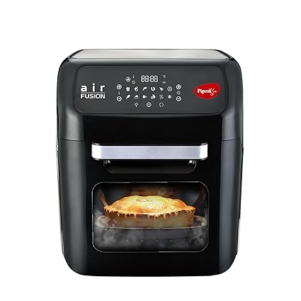 Pigeon Oven Air Fyer with 1800W | 2-in-1 Appliance - Airfryer OTG | Digital Touchscreen | 9 Preset Menu | Air Fry, Bake, Broil, Toast, Defrost | With Rotisserie | 7 Accessories - Black Air Fryer  (12 L)