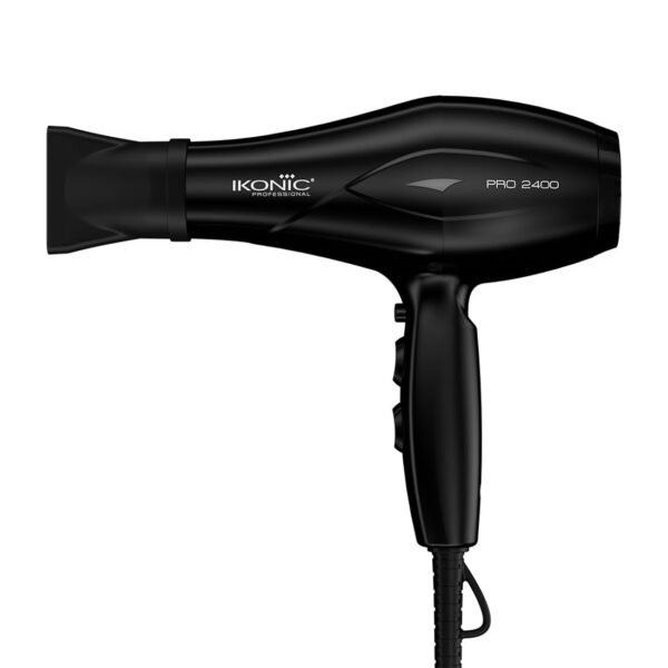 Ikonic Professional 2400 Dryer with Cool Shot Button Interchangeable Nozzle and Multiple Settings Hair Dryer  (2400 W, Black)