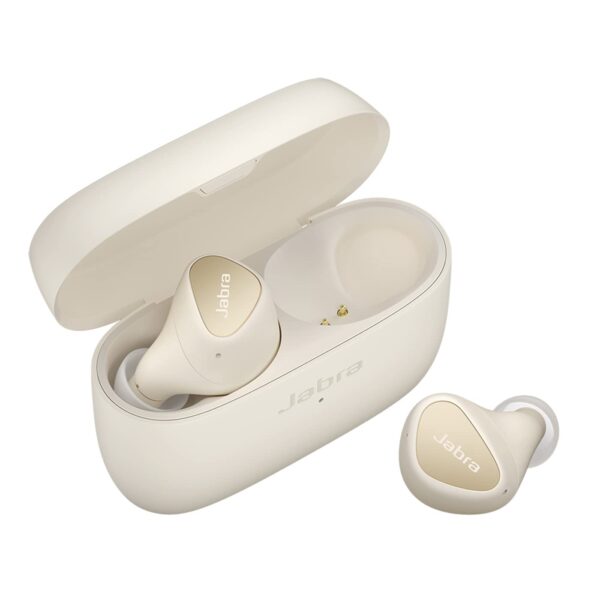 JABRA Jabra Elite 4 Bluetooth Headsets with ANC, Multipoint, 4-mic call technology Bluetooth  (Light Beige, In the Ear)