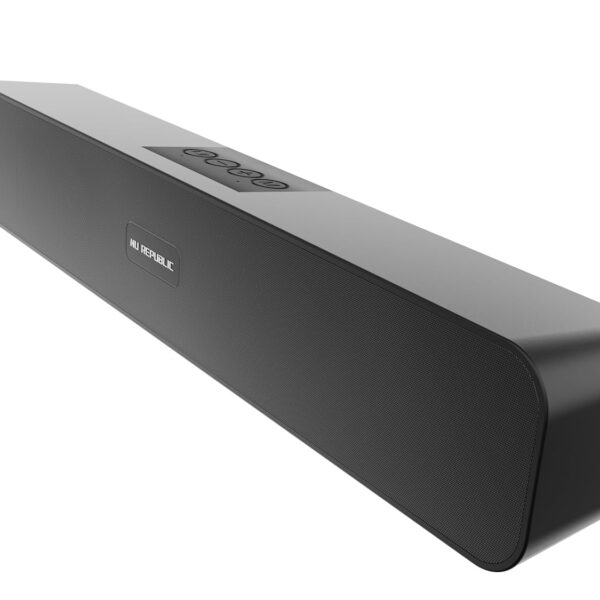 Nu Republic 20 Upto 12 hrs Playtime with 52 mm Dynamic Drivers & X-BassTechnology 20 W Bluetooth Speaker  (Black, 2.0 Channel)