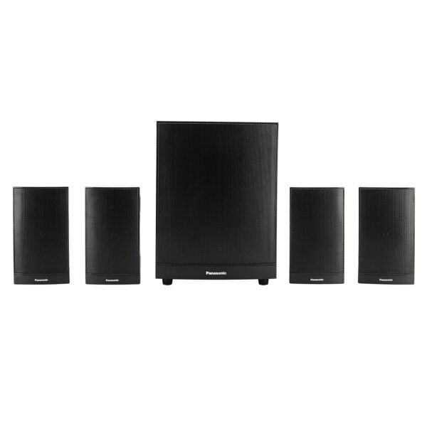 Panasonic SC-HT460GW-K 4.1 Ch Home Theatre, 100 W, Bluetooth, USB, AUX, Powerful Subwoofer, LED Display, Remote for Volume & Bass Control (Black)