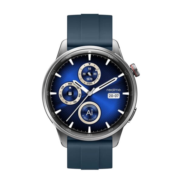 realme Watch S2, 1.43" AMOLED Display, Super AI Engine & upto 20 days battery Smartwatch  (Blue Strap, One Size)