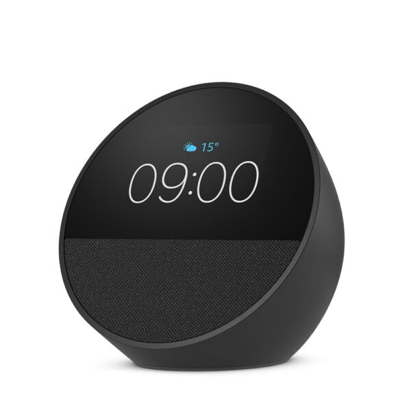 Alexa Echo Spot (2025 release), Smart alarm clock with vibrant sound and Bluetooth with Alexa Assistant Smart Speaker