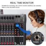 DIGIMORE Professional 8 Channel Mixer | 8 XLR + 6.35MM Input Ports | USB MP3 & BT Support | 48V Phantom Power | Delay & Repeat FX | Stereo Output | Headphone, Aux, EFF Outs (D-260) - Image 3