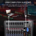 DIGIMORE Professional 8 Channel Mixer | 8 XLR + 6.35MM Input Ports | USB MP3 & BT Support | 48V Phantom Power | Delay & Repeat FX | Stereo Output | Headphone, Aux, EFF Outs (D-260) - Image 5
