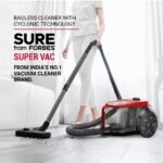 Eureka Forbes SuperVac 1600 Watts Powerful Suction,bagless Vacuum Cleaner with cyclonic Technology,7 Accessories,Compact,Lightweight & Easy to use (Red) - Image 3