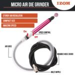 IZOM IZ-3170 1/8"(3mm) Micro Air DieGrinder Compact Air Powered 54000 RPM Grinding Machine 90 PSI Engraving Polish Pneumatic Rotary Tool - Image 4