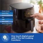 PHILIPS Digital Airfryer with Touch Panel, 4.1L, with RapidAir Technology,with additional 1 Yr Warranty by Philips, 7 Pre-set Menu (HD9252/90)(Black) - Image 4
