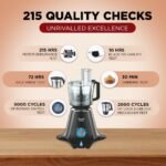 Preethi Zodiac MG-218 mixer grinder, 750 watt, Black/Light Grey, 5 jars - 3 In 1 insta fresh juicer Jar & Master chef food processor Jar - Image 2