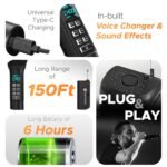 Digimore D-356 UHF Wireless Mic w Inbuilt Echo for Live Singing, Karaoke, Performance Microphone - Image 3