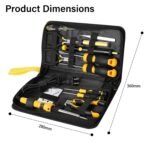 Deli DL-C1013E 13 Pcs Electricians Tools Set Long Nose & Diagonal Cutting Pliers Wire Stripper Slotted Screwdriver Phillips Screwdriver Test pencil Tool Kit - Image 3