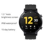 realme Smart Watch S 1.3" Auto-bright Display with Metallic Dial (Black Strap, Regular) - Image 3