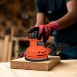 BLACK+DECKER BEW210-QS, 230W, 0-13000 RPM, 4-in-1 Corded Electric Multi-Sander With 2 Orbital Bases, 2 Metre Cord, Finger Sanding Attachment and Sanding Sheets, Orange and Black - Image 4