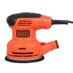 BLACK+DECKER BEW210-QS, 230W, 0-13000 RPM, 4-in-1 Corded Electric Multi-Sander With 2 Orbital Bases, 2 Metre Cord, Finger Sanding Attachment and Sanding Sheets, Orange and Black