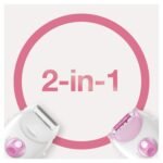 Braun Silk-épil 3-031 Epilator for Women, Long-Lasting Hair Removal, 20 Tweezer System, Smartlight Technology, Gentle on Skin, Shaver & Trimmer Included, White & Pink - Image 2