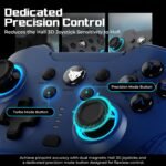 EvoFox Elite X2 Wireless Gaming Controller For PC with 1000Hz Polling Rate, Dual-Mode (2.4G & Type C), Hallsense™ Magnetic Hall 3D Joysticks & Triggers, EZ Click Macros, Dual Vibration Motors(Blue) - Image 2