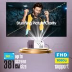 Zebronics Pixaplay 11 Portable LED Projector with FHD 1080p Support | 1500 Lumens | 150'' Large Screen | Dual Power Input,Built-in-Speaker, Remote Control and a Compact Design - Image 4