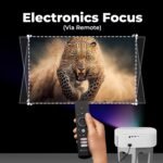 ZEBRONICS PIXAPLAY 28 1080P FHD, 508 cm Screen, Dolby, Smart Projector, 18000 Lumens, Auto Focus, Auto Keystone, HDMI (ARC), Miracast, Dual Band, 30,000 Hour Lamp Life - Image 2