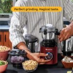 Atomberg Zenova Mixer Grinder for Kitchen with Intelligent BLDC Motor | Unique Coarse Mode for Silbatta-like Texture | 4 Jars incl. Chopper | Hands-Free Operation | Safety Features | Red Wine - Image 4