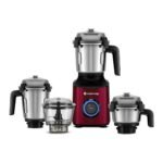 Atomberg Zenova Mixer Grinder for Kitchen with Intelligent BLDC Motor | Unique Coarse Mode for Silbatta-like Texture | 4 Jars incl. Chopper | Hands-Free Operation | Safety Features | Red Wine