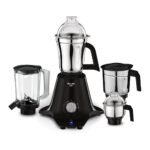 Preethi Boltz 1000 Watts Mixer Grinder, 4 Jars (3 Stainless Steel Jars, Blender Jar), Powerful Grinding for Masalas, Chutneys and Batters, Black