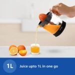PHILIPS HD2799/00 Citrus Press Juicer Large size with 1L Capacity, 25W, Clear white transparent jar, 2 way rotation - Image 3