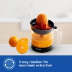 PHILIPS HD2799/00 Citrus Press Juicer Large size with 1L Capacity, 25W, Clear white transparent jar, 2 way rotation - Image 2