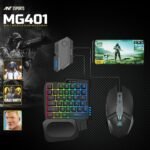 Ant Esports MG401, 4 in 1 Mobile Game Combo Pack with RGB Backlit 35 Keys Mini Gaming Keyboard and Mouse, Phone Holder, Adapter with Mobile Game Converter for PubG, COD & Many FPS Games Andriod/iOS - Image 2