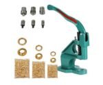 DIY Crafts Pack of 1500 Grommets, Hand Press Grommet Machine + Grommets Eyelet Tool Kit 3 Die Hand Press Grommet Machine #0#2#4 w/Grommets & Eyelet Fe