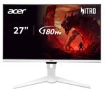acer GA271U 27 Inch WQHD IPS Gaming Smart Monitor, 180Hz Refresh Rate, Android OS, Wi-Fi, Bluetooth, Miracast, IoT, Ext Webcam Support, Keyboard/Mouse Support, Ergostand, Remote Control, AMD FreeSync