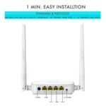 TENDA N301 Wireless Router 2.4 GHz 300 Mbps Wifi Speed Single Band External Antenna Ethernet (Cable Broadband) (White) - Image 3