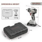 BUILDSKILL 21V - 1/2" 400NM BLDC Cordless Impact Wrench Set | 2 x 2.0Ah Battery | 10 Pcs Socket + 10 Pcs Screwdriver Bit | LED Light | 3400-4500 RPM | 2800-3200 Impact Rate | 2.0A Fast Charger - Image 4
