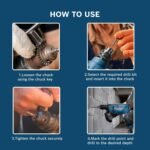 BOSCH GSB 600 Corded Electric Impact Drill, 100Pcs Accessory Set | 600 W Motor | Speed of 3000 RPM | Rated Torque of 1.4 Nm | Impact rate of 48000 BPM | Double Insulation - Image 3