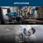 BOSCH GSB 600 Corded Electric Impact Drill, 100Pcs Accessory Set | 600 W Motor | Speed of 3000 RPM | Rated Torque of 1.4 Nm | Impact rate of 48000 BPM | Double Insulation - Image 2