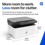 HP Laser MFP 1188a, Print, Copy, Scan, Hi-Speed USB 2.0, Up to 21 ppm, 150-sheet Input Tray, 100-sheet Output Tray, 10,000-page Duty Cycle, Black and White - Image 2
