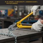 Bolt Cutter 36 Inch (900mm) Heavy Duty with T8 Alloy Steel Jaws| Max Cutting Capacity of 14mm | High Frequency Quenched Precision Cutter | Adjustable Jaw Design for Wire, Bolts & Rods - Image 3
